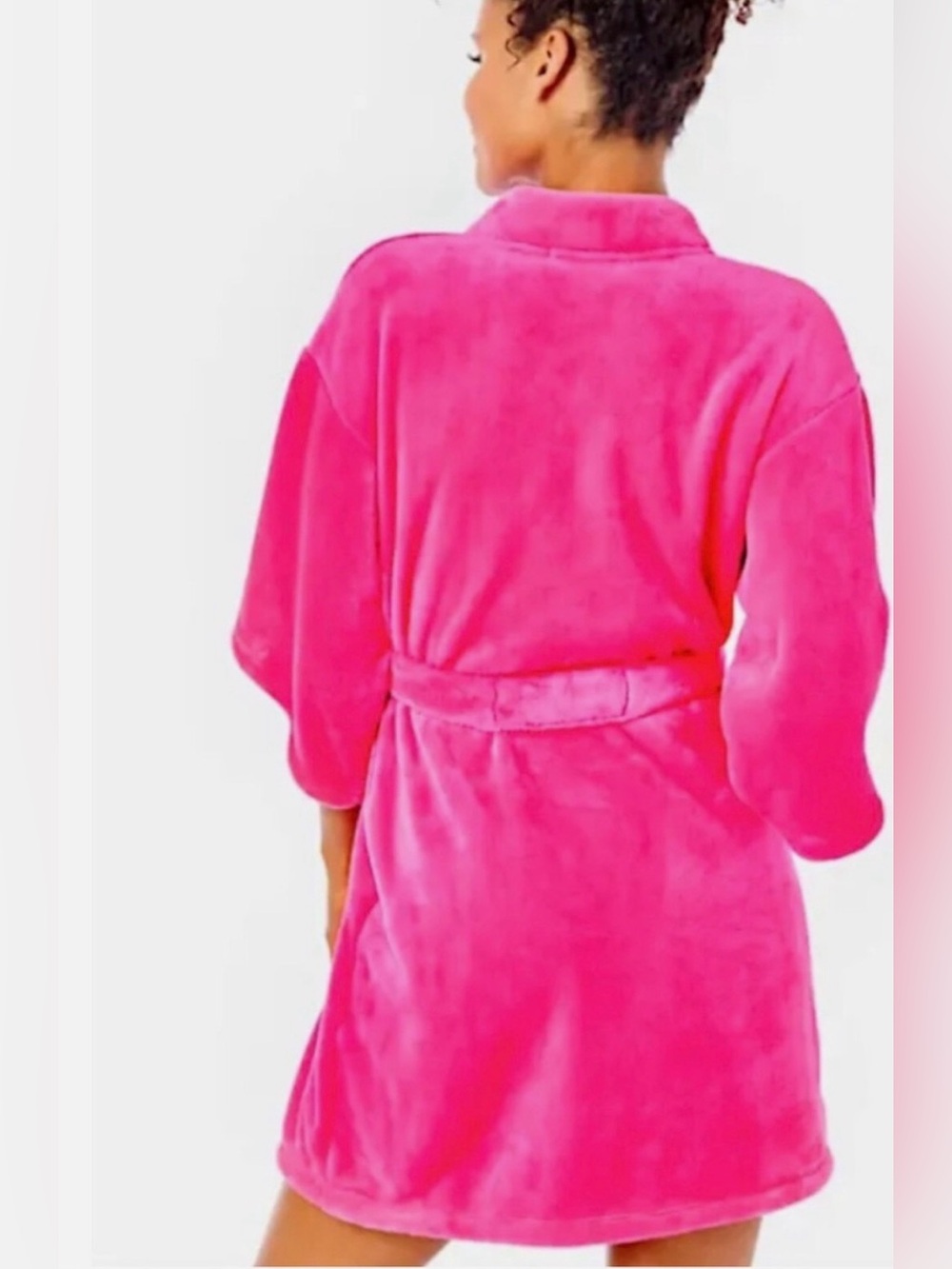 Lilly Pulitzer Elaine Knit Robe 011916 Pink Grenadine L/XL - Picture 2 of 6